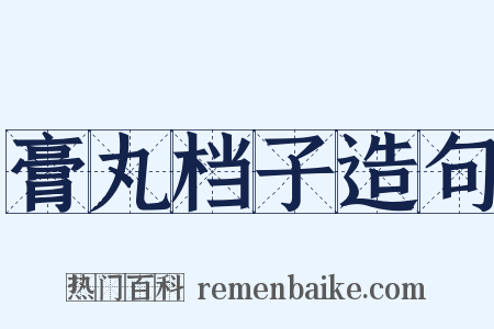 膏丸档子造句是什么意思的图片